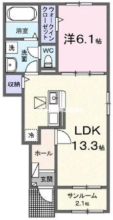 リップルガーデンＥの物件間取画像